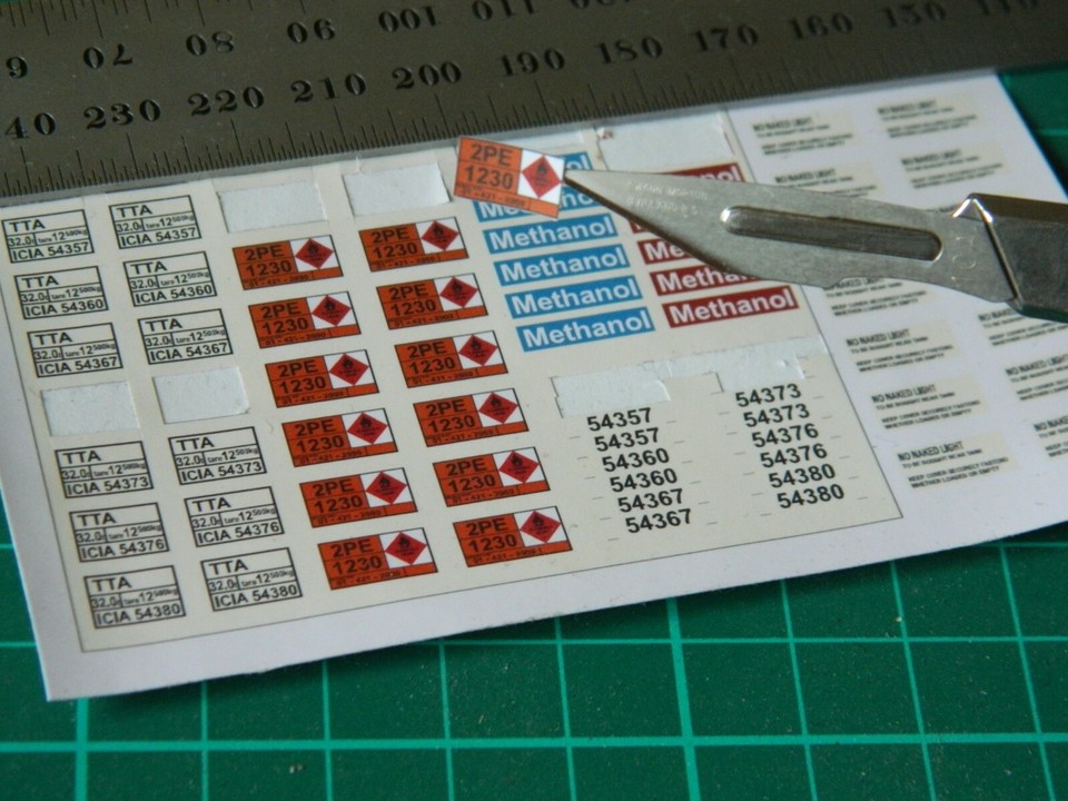 Alternative Running Number Decals for Yeoman 46t POA Mineral Box Wagon
