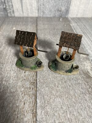 Miniature Wishing Well Figurine by Lemax- Set Of Two