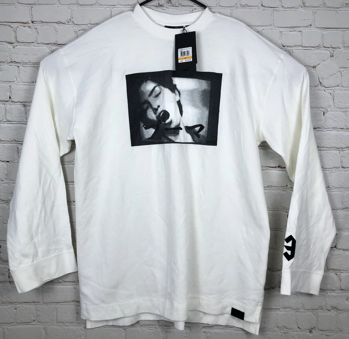 NWT Puma Fenty Rihanna Long Sleeve Crew Neck T Shirt White Size