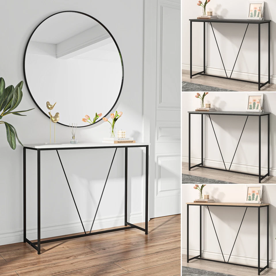 URBNLIVING Wooden Console Table Living Room Slim Display Shelf Hallway Entryway Furniture