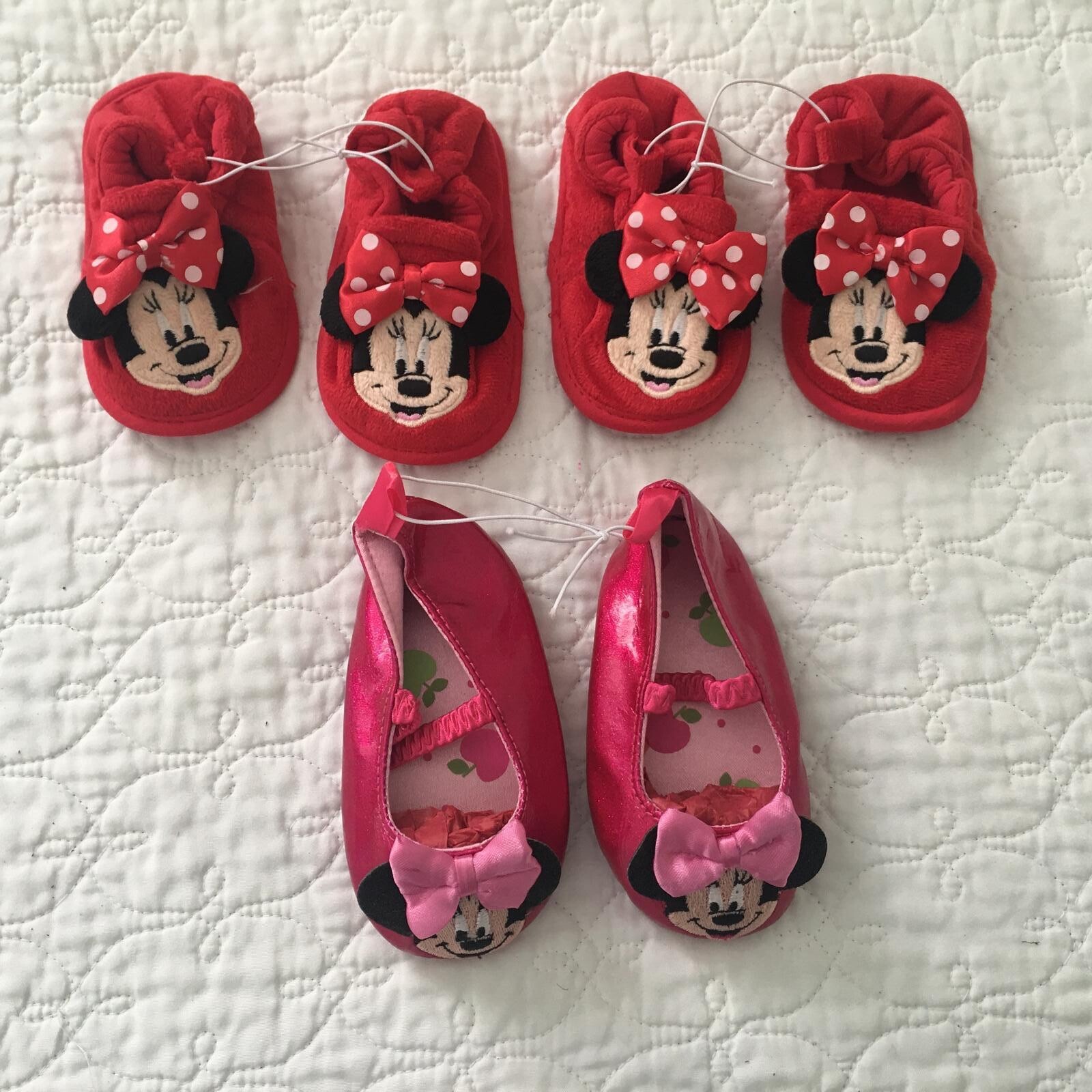 NWT DISNEY BABY MINNIE infant shoe GIRL size 12-18 months pi