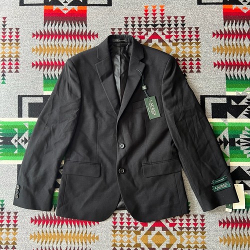 NWT Lauren Ralph Lauren Boy’s Blayton Blazer Black Size 12R Two Button Jacket B6