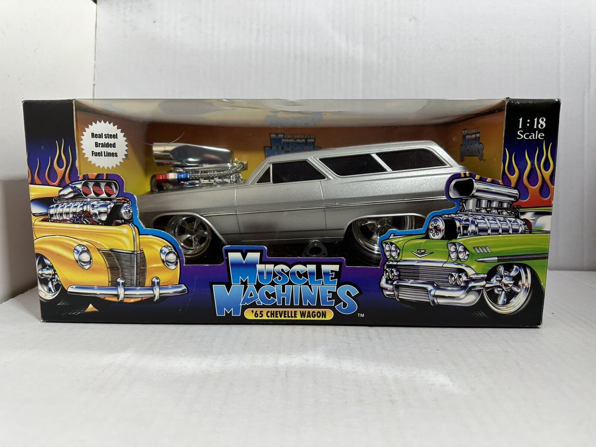 3台セットMUSCLE MACHINES　 65CHEVELLE WAGON MUSCLE MACHINES 1965 CHEVELLE WAGON 1/64 65 CHEVELLE STATION