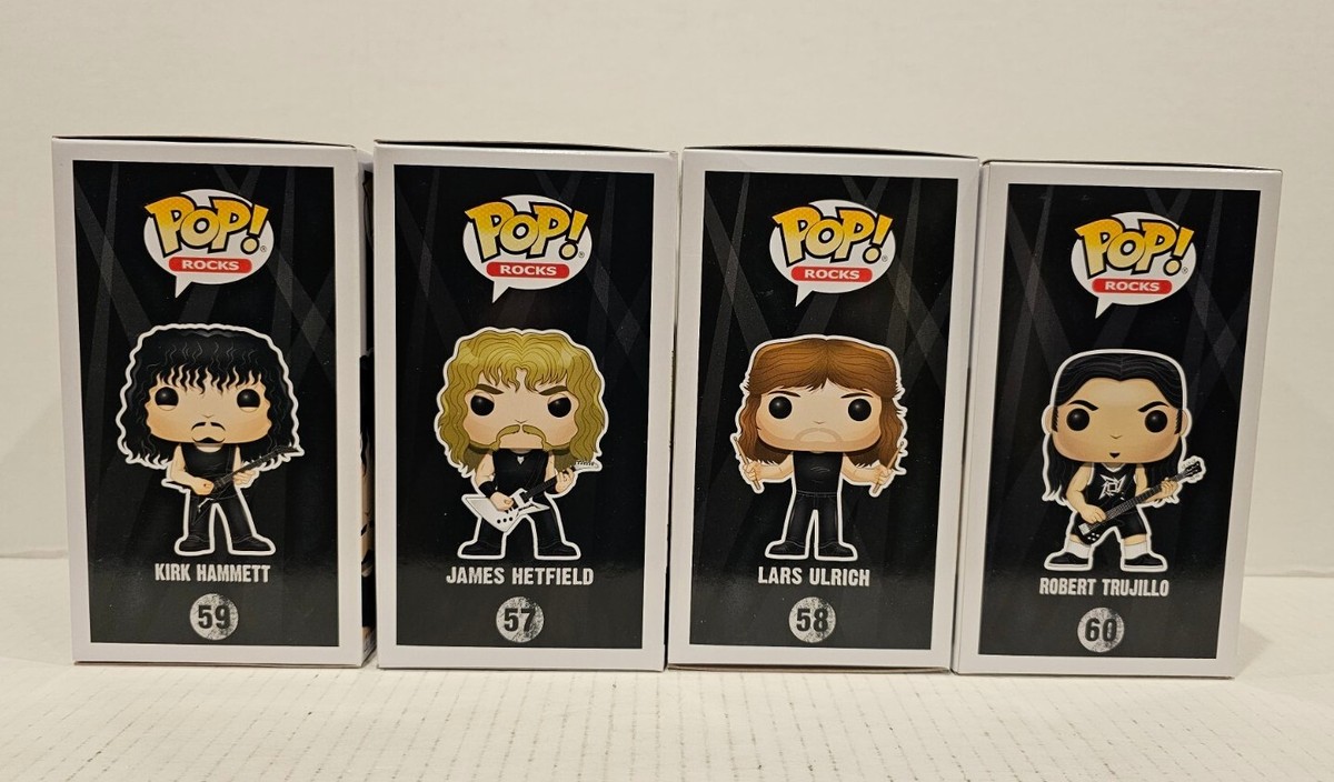 特撮 Funko Music Pop llica James Hetfield Lars Ulrich Kirk Hammett Robert Trujillo Collectible Set Metallica funko POP Set Kirk Hammett James Hetfield, Lars