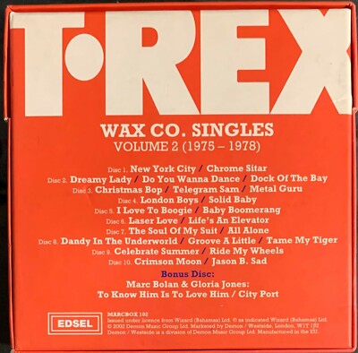 T-Rex- Wax Co. Singles Volume 2 (1975- 1978)- 11 CD Box Set- Like 
