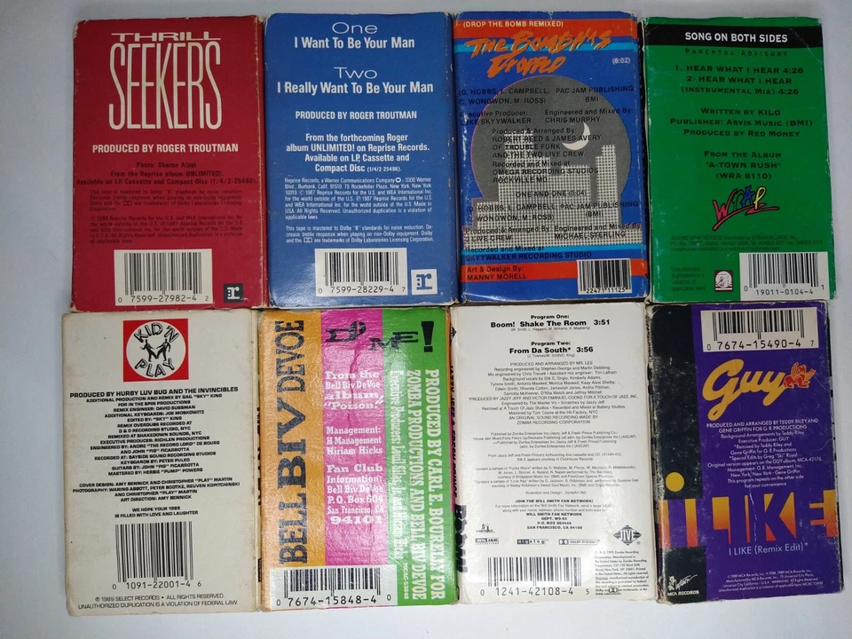 Lot of 8 Cassette Singles Roger, Kilo, Jazzy Jeff & Fresh Prince, 2Live Crew... Foto 2 de 4