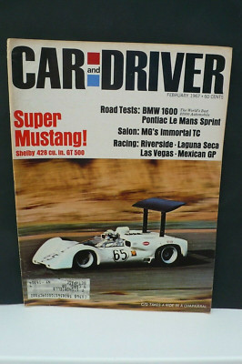 1967 CAR AND DRIVER MUSTANG SHELBY PONTIAC LE MANS USA AUTO MAGAZIN AR MAGAZINE 