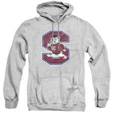 SC State Adult Pullover Hoodie Distressed Primary, Athletic Heather, S-3XL