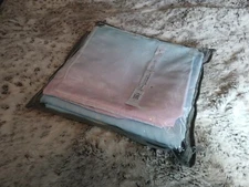 Bed linen set with delicate blue and pink print,