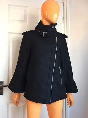 zara funnel neck coat