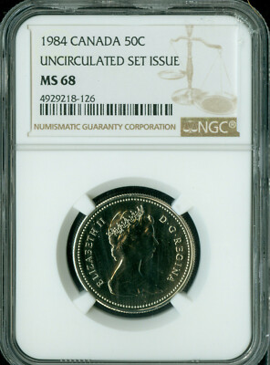 1984 CANADA 50 CENTS NGC MS68 2ND FINEST GRADE MAC SPOTLESS . | eBay