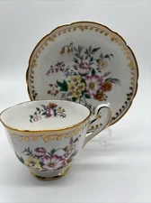 Grosvenor Footed Tea Cup & Saucer Bone China England Jackson Gosling !READ!