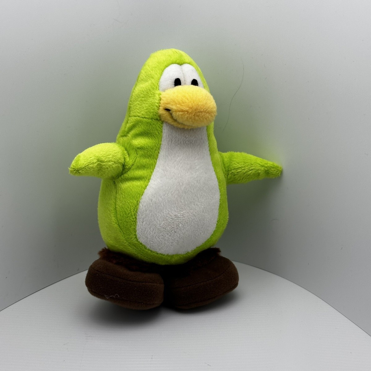 Disney Club Penguin Plush Green Penguin Stuffed Animal Doll Toy 7”