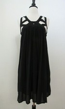 Anthropologie Dress New Size Medium Black Strappy Cut Out Boho Crochet Granny