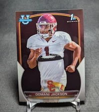 Domani Jackson 1st Rookie RC 2022 Bowman Chrome U University Card 91 USC Trojans