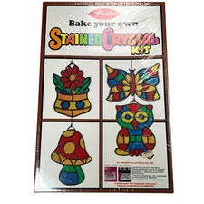 Vintage Avalon Bake your own stained crystal kit NOS Unopened