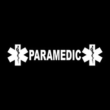 Paramedic  Star Of Life Decal Sticker White Die Cut Vinyl