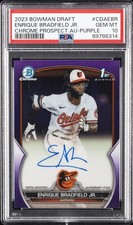 2023 BOWMAN DRAFT CHROME PROSPECT AUTO ENRIQUE BRADFIELD JR. 28/250 PSA 10