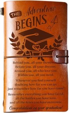 PRSTENLY Graduation Gifts Leather Journal, for Her Him Brown