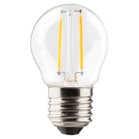 Merkur Led Filament Tropfen 2W ~ 25W E27 Klar 220Lm Kugel Lampe Warmweiß 2700K