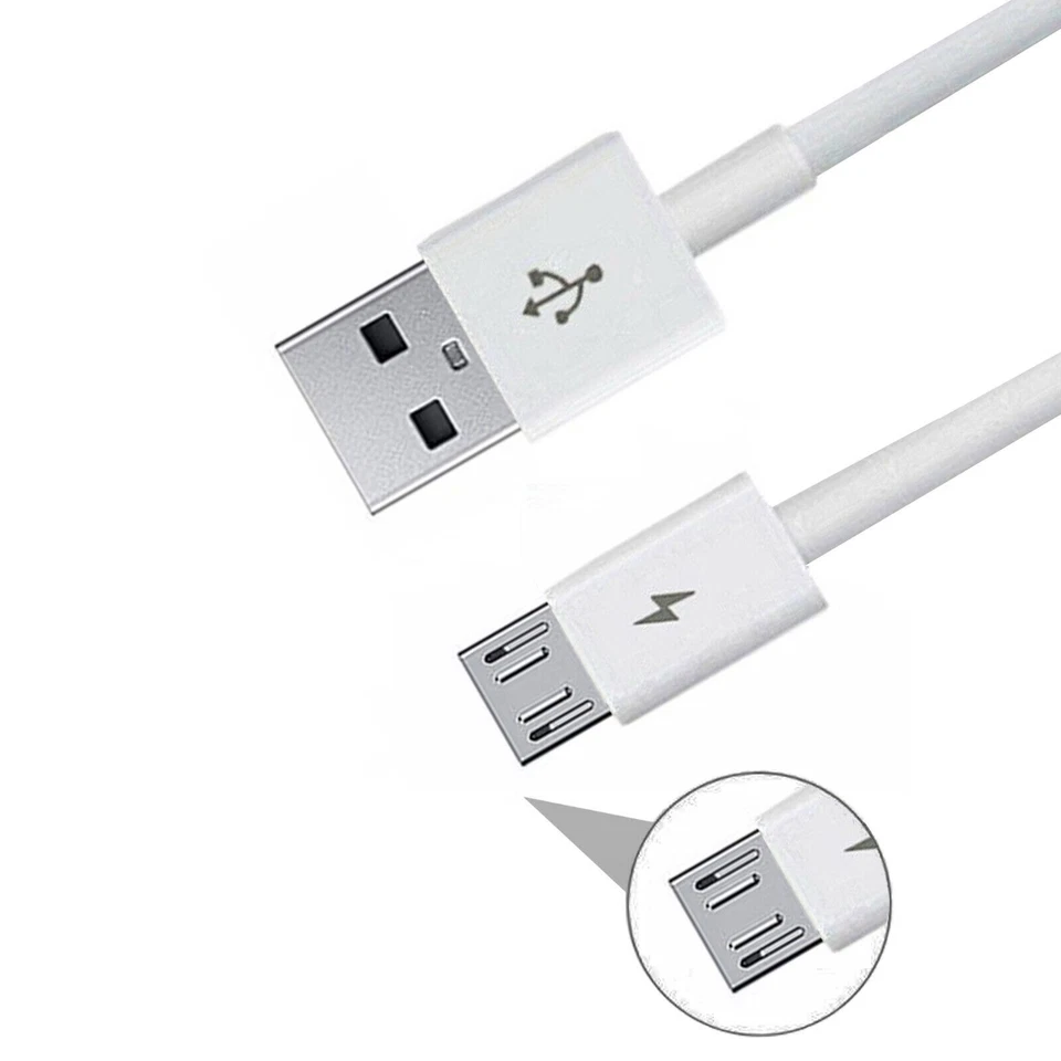 PACK de 10 cables micro USB cable cargador a granel para Android Samsung Moto HTC LG Foto 2 de 4