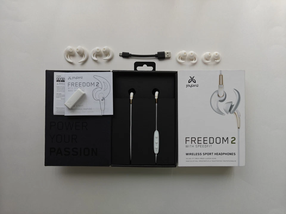 Auriculares deportivos Jaybird Freedom 2 auriculares inalámbricos Bluetooth blancos Foto 2 de 4