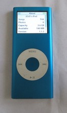 Apple IPOD Nano 4GB 2nd Generation Teal / Blue Tested working