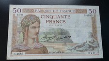 Billet 50 Francs Cérès AE.16-7-1936.AE 