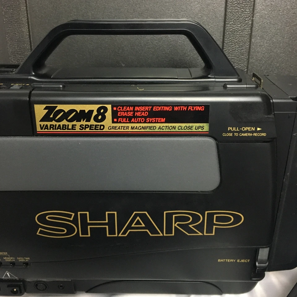Sharp Zoom 8 VHS Camera w/ Hard Case and Accessories ~ Untested - Image 4 of 4