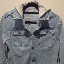 Art Class Light Blue Denim Hooded Shirt Jacket M 8 Unisex Kids