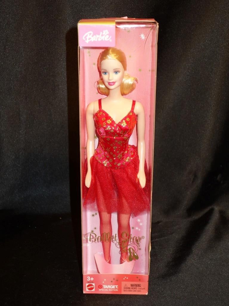2004 Ballet Star Barbie Doll #H2378 In Red Target S[ecial Edition