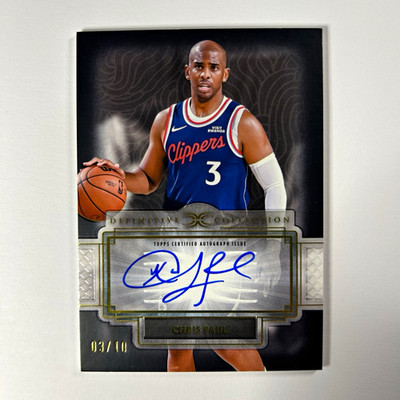 2025-26 Topps Definitive Chris Paul DIA-CP Auto Black Jersey Match 3/10 