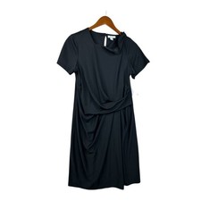 New Nine West Jersey Twisted Sheath Dress size Large Black