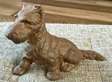 Vintage Cast Iron Scottish Terrier Scotty Dog Door Stop Paper Weight Figure 