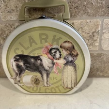 2005 Coats and Clark J & P Coats Tin Storage Display Purse Box w/ Handle