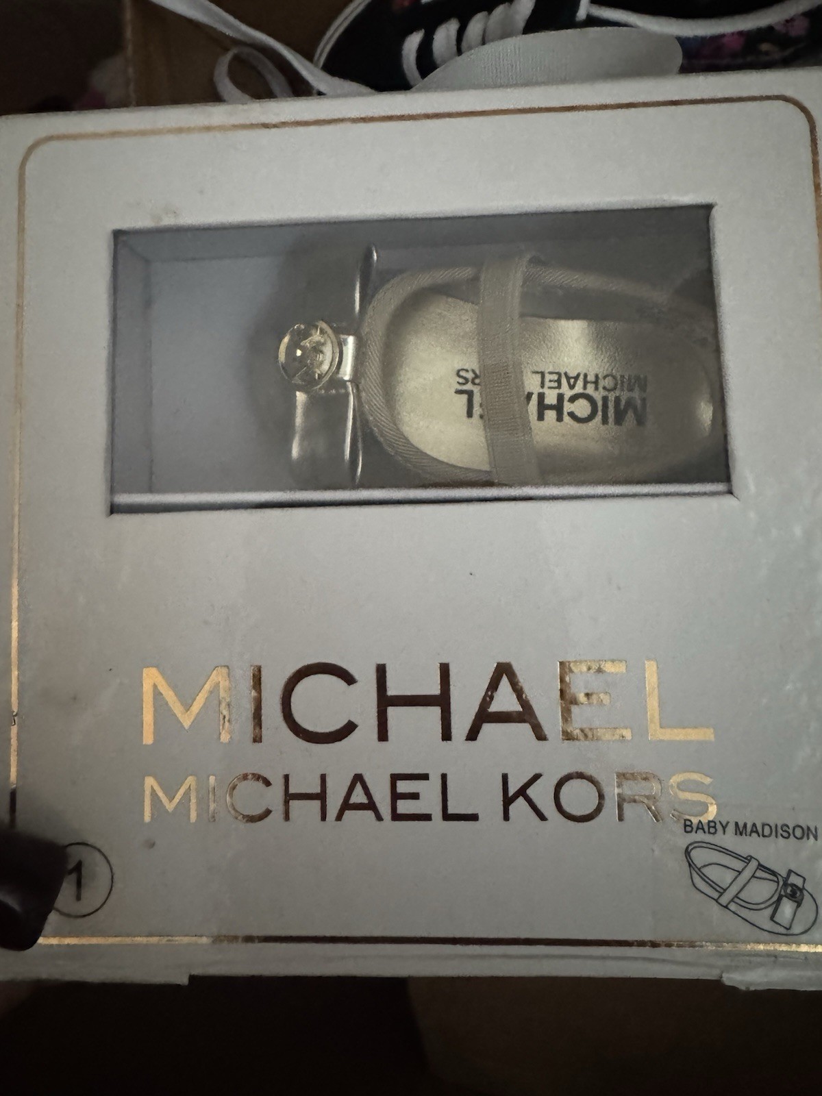 Michael Kors Gold Baby Booties Size One