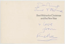 Fenella Fielding Carry On Actress Autographed Greeting Card AMCo COA 30082