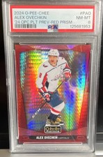 2024-25 O-Pee-Chee - Platinum Preview Alex Ovechkin #P-AO Red Prism 1/50 PSA 8