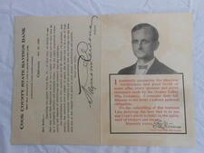 Chicago 1903 Cook County Under State Control Bank President Quaker Valley Mfg Co