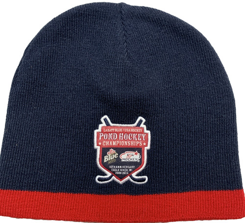 Pond Hockey Champion Beanie Labatt Blue Adult 10th Anniversary Eagle River WI