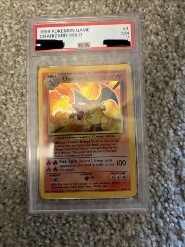Pokemon TCG Charizard Base Set Holo Rare 4/102 PSA 7 1999