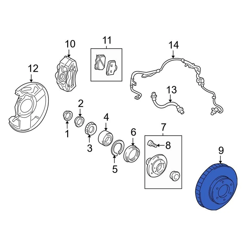 For Toyota Tundra 2000-2006 Toyota 435120C011 Front Disc Brake Rotor Foto 4 de 4