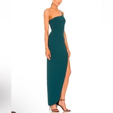 Nookie Estella One Shoulder Gown in Teal Nookie Medium