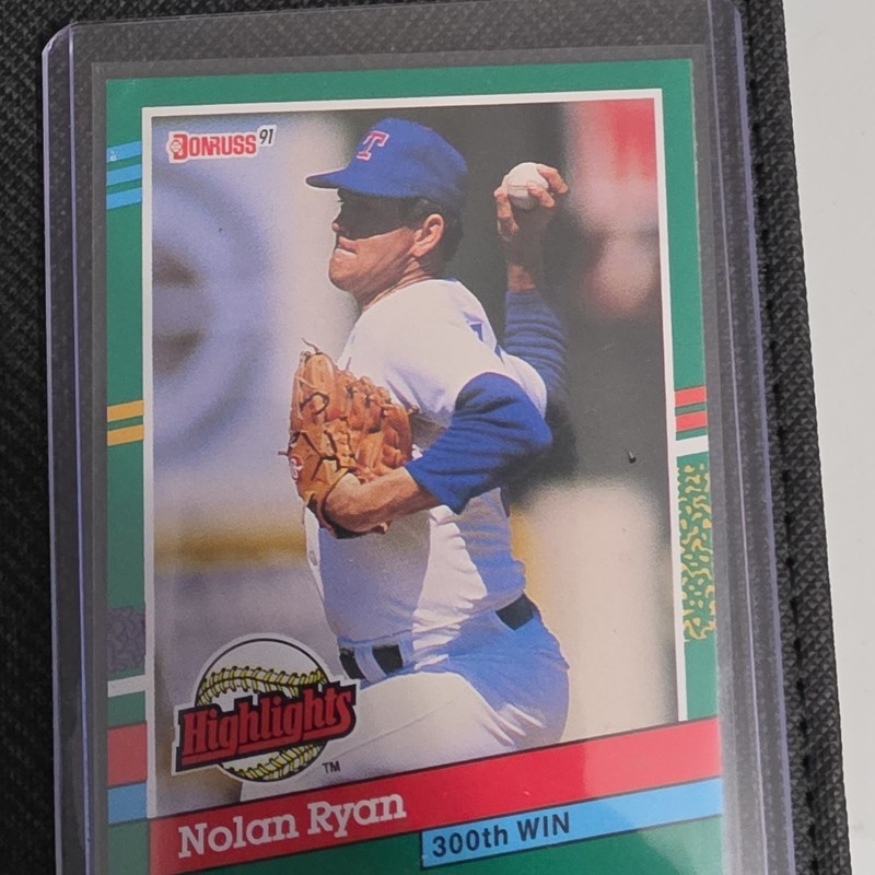 Leaf 1991 Donruss Nolan Ryan Texas Rangers 300th Win Insert Card BC-15