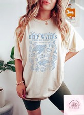 Retro Christian Ocean Animal Comfort Tee Shirt Vintage Style Faith Gift Top