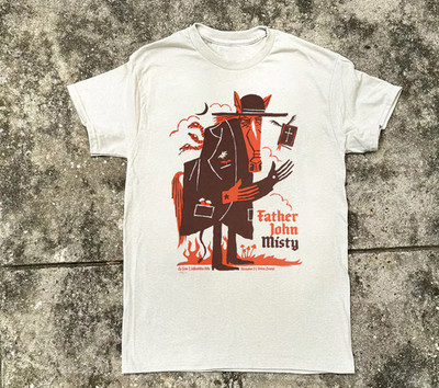 Father John Misty White Cotton Shirt All size S-5XL SE125