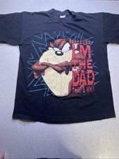 1997 Vintage Taz 'Because Im The Dad' T-Shirt S.Stitch Made In USA Large