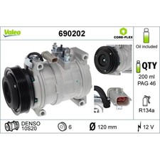 Kompressor Klimaanlage VALEO 690202 für Chrysler Jeep Voyager IV Cherokee
