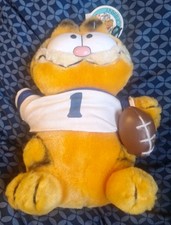 Vintage Garfield Plush With Tag Football 1 RARE 1980 Plush 9" Dankin
