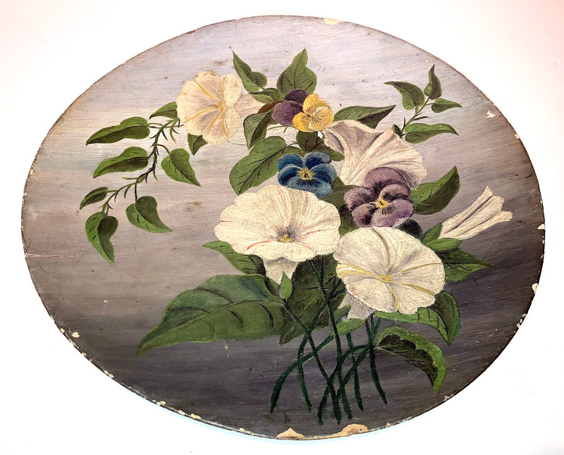 • Antique c.19th Century DECORATIVE Inscribed PLATE WALL HANGING • Lovely! •
